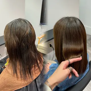 ミディアム パーマ 庄内＊三国baron ANJUのヘアスタイル