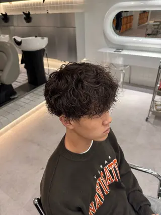 パーマ メンズ ブリーチ/パーマ特化 片平和寿のヘアスタイル