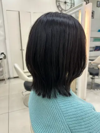 ミディアム カラー 伊佐 愛のヘアスタイル
