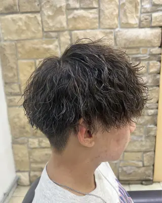 パーマ メンズ レイヤー/スパイキー ショート/坂本翔のヘアスタイル