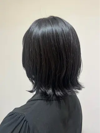 ミディアム カラー パーマ レイヤー/顔まわり 透明感カラー柳澤優名のヘアスタイル