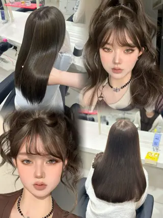 ロング カラー 🤍韓国大人っぽ ベージュMAI🤍のヘアスタイル