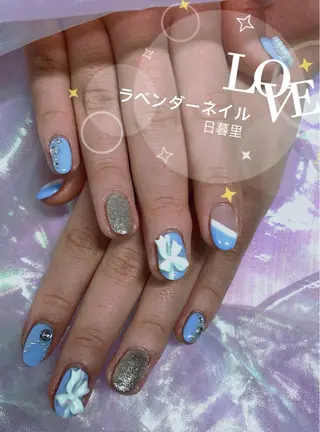 ネイル ラベンダー💖日暮里 ルル💖ネイルのネイルデザイン