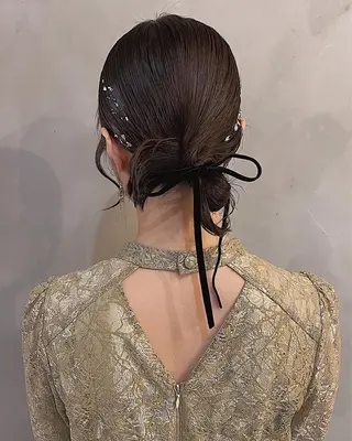 ミディアム ヘアアレンジ ♡トップスタイリス ト/美髪矯正hinaのヘアスタイル