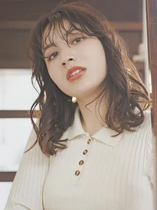 セミロング 柳下 涼のヘアスタイル