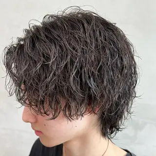ミディアム パーマ ヘアアレンジ メンズ fifth Tokyo所属・fifth 石川 凪のヘアスタイル
