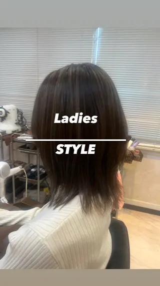 ミディアム カラー 大人女性ぼかし メンズ強化🦙平作のヘアスタイル