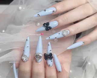 ネイル 〜Shine Nail〜【サイナネイル】パラジェル／ 長さだし／持ち込み／ワンホン／フィルイン所属・shine 🎀 長さだし&デザインのネイルデザイン