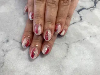 ネイル ネイルリボン 受付スタッフのネイルデザイン