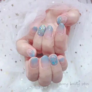 ミディアム ネイル SAKURA 🍒のネイルデザイン