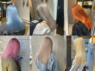 ミディアム ARCANAブリーチ レイヤーカット/原宿のヘアスタイル