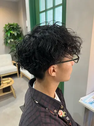 ショート パーマ メンズ SHION men's permのヘアスタイル