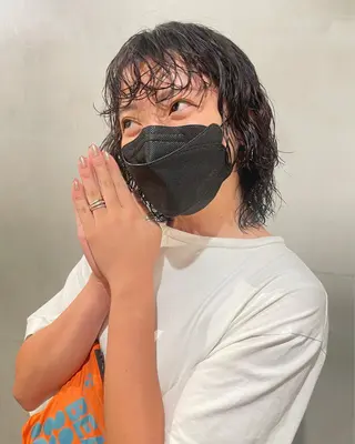 ショート カラー パーマ 優作 〜圧倒的信頼〜のヘアスタイル