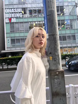 ミディアム カラー 透明感/ベージュ /kazui🐈のヘアスタイル