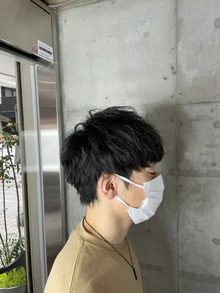 パーマ メンズ フリーランスシェアサロンルレイル所属・心斎橋/メンズ /ルレイル/地形真希のヘアスタイル