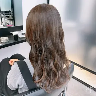 セミロング カラー 前髪顔周りカット 沼田 拓斗のヘアスタイル