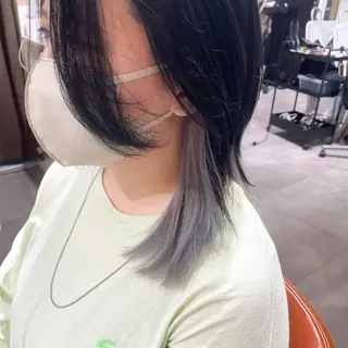 ミディアム カラー 佐田 智郷のヘアスタイル