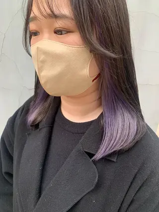 ミディアム カラー ヘアアレンジ yuka .のヘアスタイル