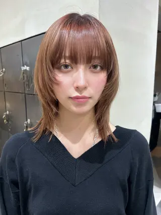 ミディアム kyoka/レイヤー /ハッシュカットのヘアスタイル