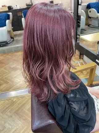 セミロング カラー 髪質改善＆艶カラー Zina💋池袋のヘアスタイル