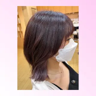 ミディアム カラー パーマモデル募集中 瀬在紗也香のヘアスタイル