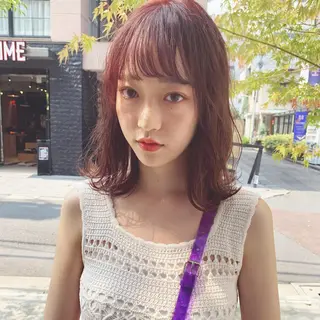 ミディアム カラー マツエク・マツパ ハイトーン&暗髪🔥 表参道二刀流マエダのヘアスタイル