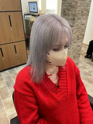 ミディアム カラー Ammi hair所属・YUI/ ブリーチカラー🌷のヘアスタイル