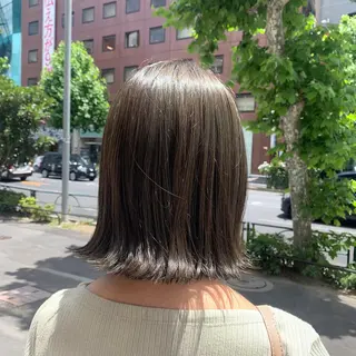 ミディアム カラー ブリーチなし暖色 💗AKARI💗のヘアスタイル