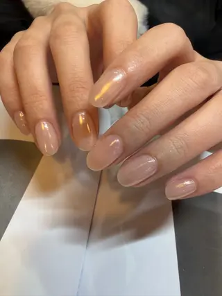 ネイル anyora nail salon所属・大人ワンホン キラキラ／Ayanoのネイルデザイン