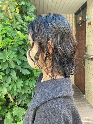 セミロング パーマ Izumi所属・ヨシアキ/パーマ/ ウルフ/ボブ/メンズのヘアスタイル