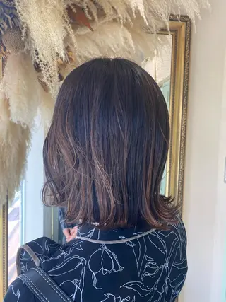 ミディアム 透明感カラー/韓国 ヘア🩶yuri🩵のヘアスタイル