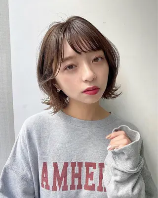 ショート カラー ボブ、ミディアム得意 🤍Emmy🤍のヘアスタイル