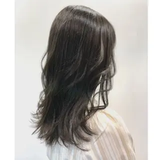 セミロング カラー hair salon age所属・福積 めぐみのヘアスタイル