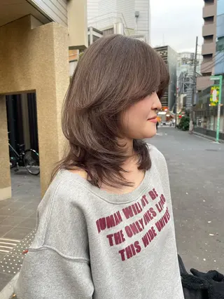 ミディアム ラベンダー/レイヤー スタイル🤎mamiのヘアスタイル