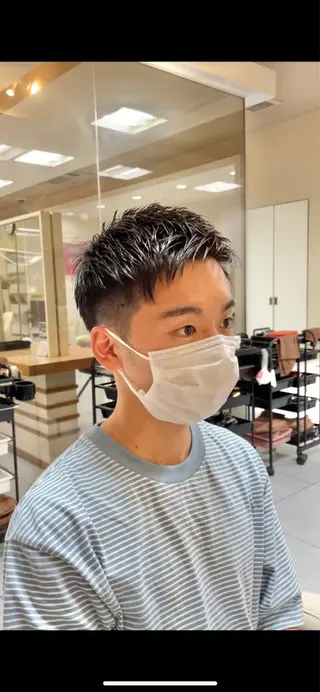 ショート メンズ 🔮メンズ縮毛矯正 毛流れパーマ💎竹永のヘアスタイル