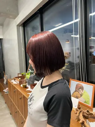 ミディアム カラー ケアブリーチ/ ハイトーン/牧野のヘアスタイル