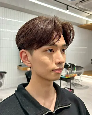 パーマ メンズ 表参道/センター パート/SOTAのヘアスタイル