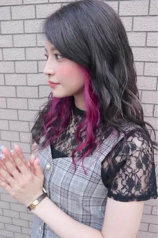 ロング カラー 汐見 悠佑のヘアスタイル