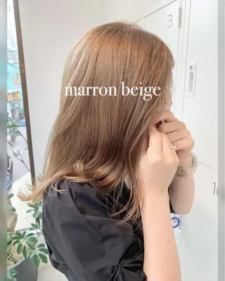 セミロング カラー Kana 🍋 ハイトーン【高円寺】のヘアスタイル