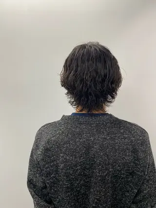 ショート カラー パーマ ヘアアレンジ メンズ The faderz barbershop所属・フェードモデル限定 🔥高円寺Maiのヘアスタイル