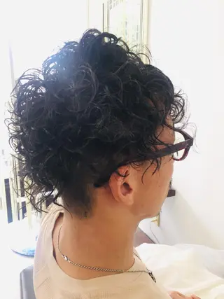 ショート パーマ メンズ 阿久津 泰幸のヘアスタイル