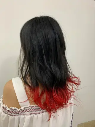 セミロング カラー ヘアアレンジ 🧸縮毛矯正特化 金澤 彩香🎀のヘアスタイル