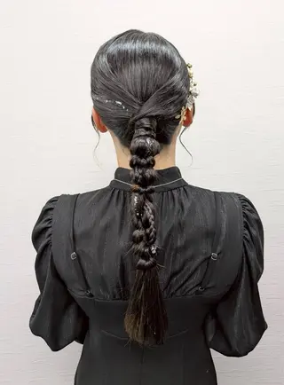 ロング ヘアアレンジ YUMEYAKATA 五条店のヘアスタイル