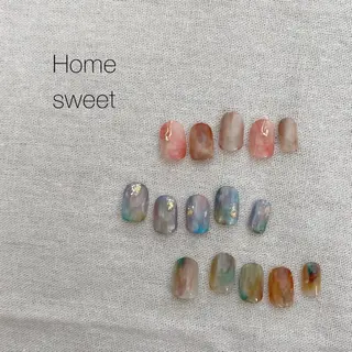 ネイル ショートネイル. Home sweetのネイルデザイン