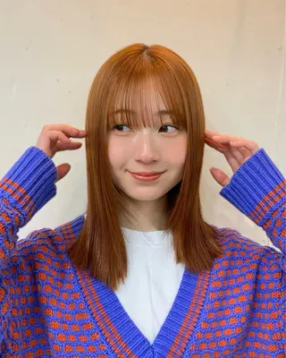 ミディアム カラー shiori/暖色/ レイヤー/似合わせのヘアスタイル