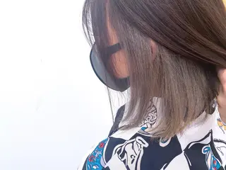 ミディアム カラー ブリーチカラー/ 岩破瑞希のヘアスタイル