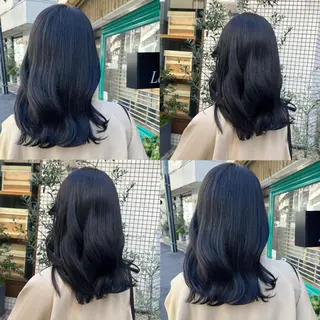 ミディアム カラー カジュアルを女っぽく 𝗮𝘆𝗮𝗰𝗼のヘアスタイル