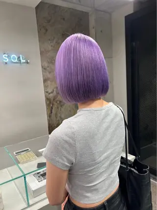 ミディアム カラー ケアブリーチカラー 橋本一輝のヘアスタイル