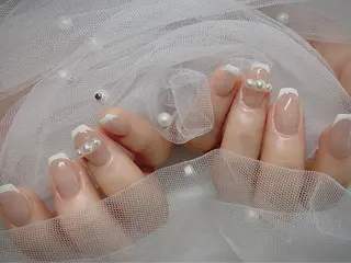 ネイル I-nailロング /ワンホン/キラキラのネイルデザイン