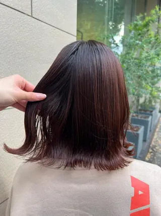 ミディアム 暖色ｶﾗｰ/ﾚｲﾔｰ ｶｯﾄ/Yunaのヘアスタイル